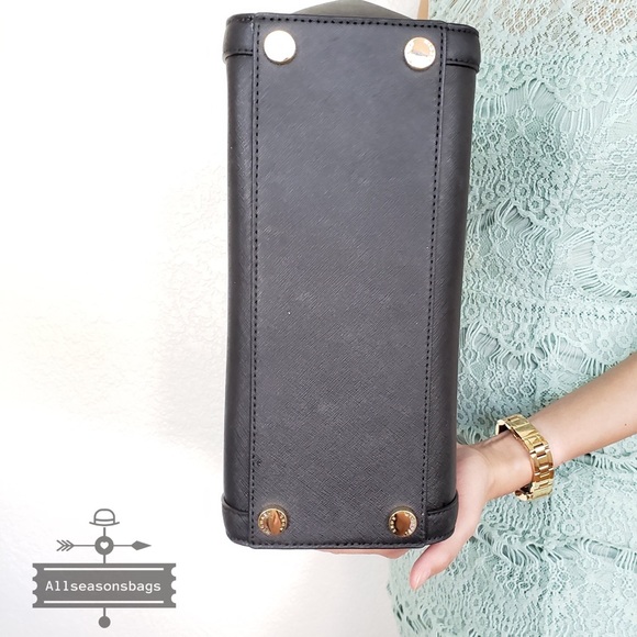 NWT Michael Kors Large Tina black satchel bag - Picture 4 of 8